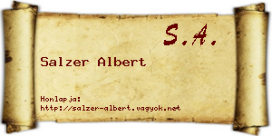 Salzer Albert névjegykártya
